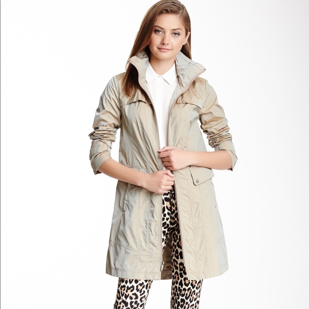 Cole Haan Cargo Pocket Rain Jacket - Topaz